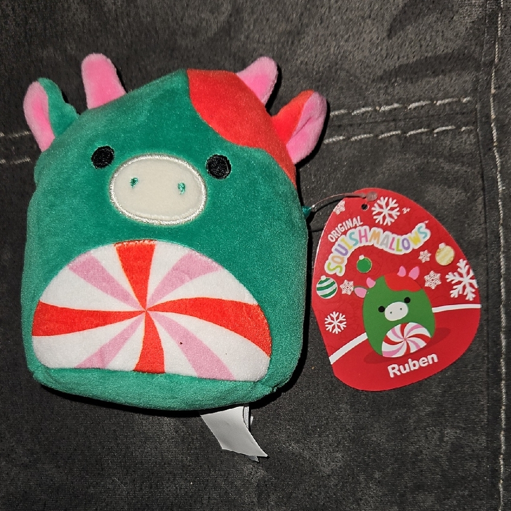 4.5" Ruben The Cow Christmas Holiday Squishmallow 2025